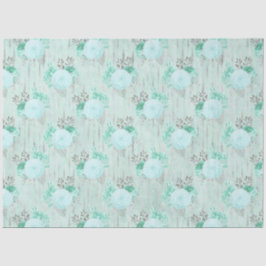 Papel De Seda Aqua e Silver Series Design 1