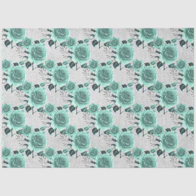 Papel De Seda Aqua e Silver Series Design 10 (Frente )