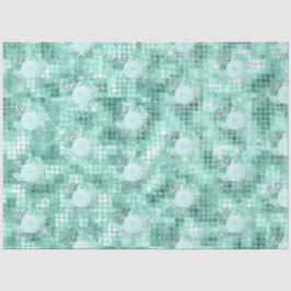 Papel De Seda Aqua e Silver Series Design 12
