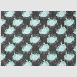 Papel De Seda Aqua e Silver Series Design 15