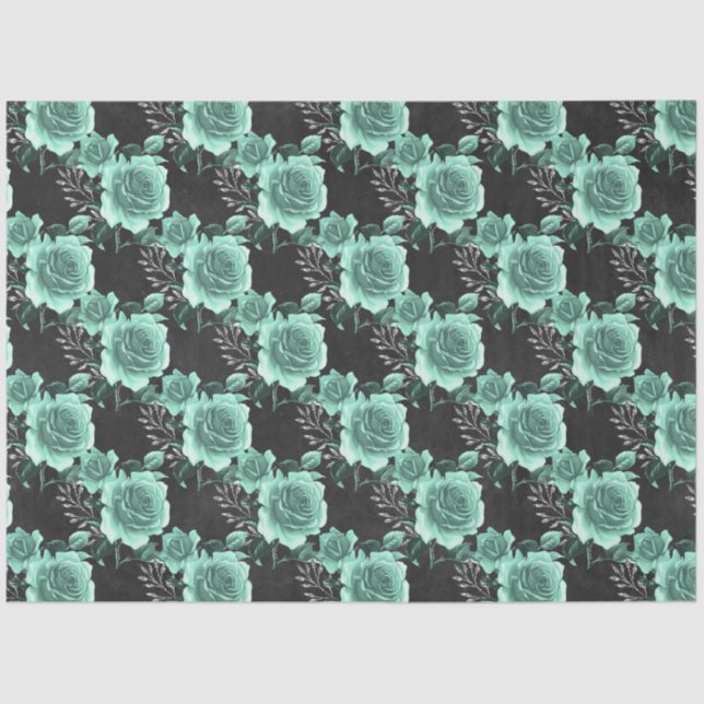 Papel De Seda Aqua e Silver Series Design 17 (Frente )