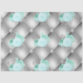 Papel De Seda Aqua e Silver Series Design 2