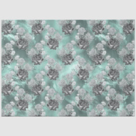 Papel De Seda Aqua e Silver Series Design 5