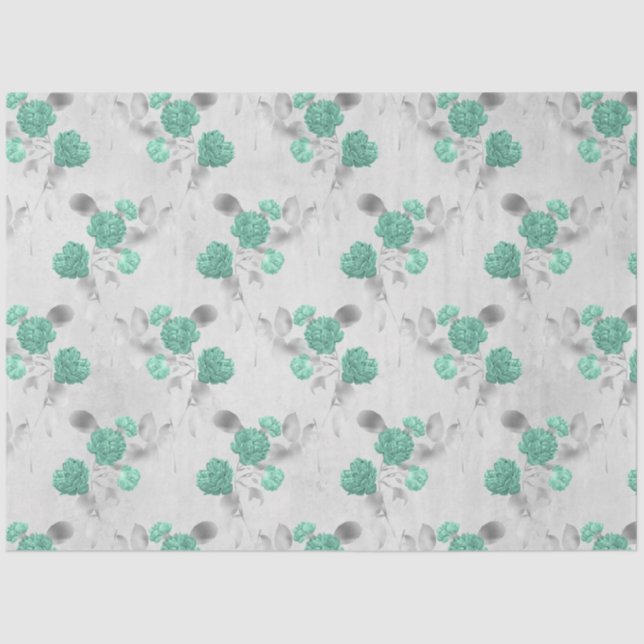 Papel De Seda Aqua e Silver Series Design 6 (Frente )