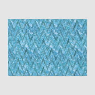 Papel De Seda Aqua Marbled Chevron