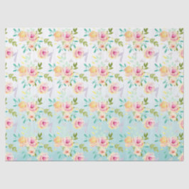 Papel De Seda Aqua Ombre Amarelo-rosa