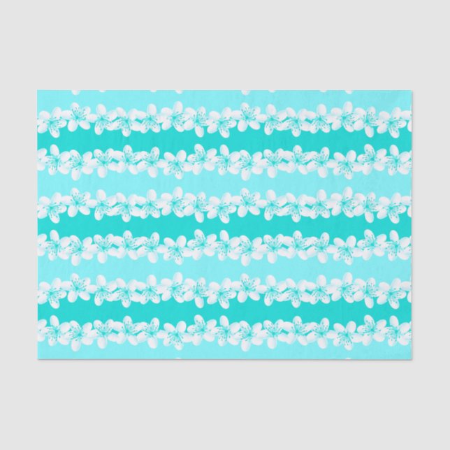 Papel De Seda Aqua tropical frangipani (Frente )