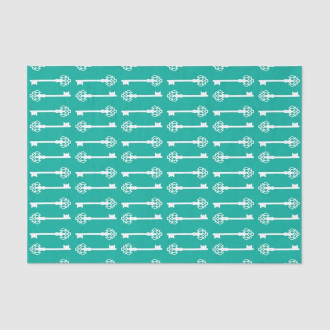 Papel De Seda Aqua Victorian Keys (Frente )