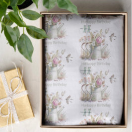 Papel De Seda Aquarega Flores e Libras Aquáticas