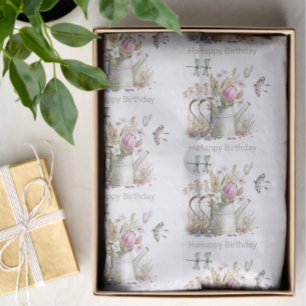 Papel De Seda Aquarega Flores e Libras Aquáticas