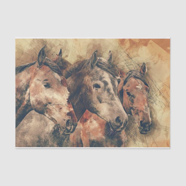Papel De Seda Aquarela Absolutamente Gorda de Três Cavalos (Frente )