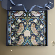 Aquarela Aves Floral Vintage William Morris