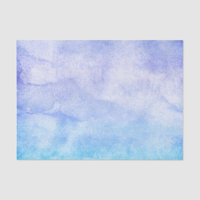 Papel De Seda Aquarela Azul e Roxo (Frente )