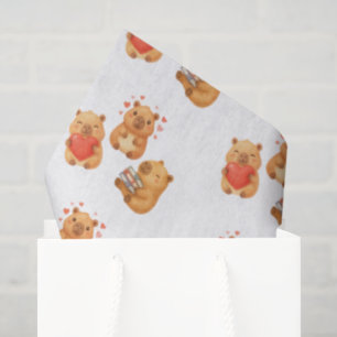Papel De Seda Aquarela Capivara Fofa Capy