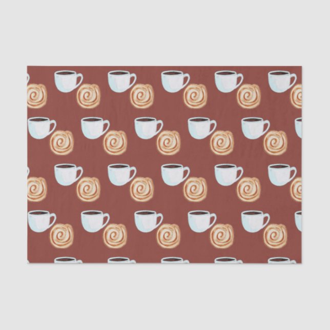 Papel De Seda Aquarela Cinnamon Torneira Café (Frente )