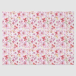 Papel De Seda Aquarela de Flor Selvagem