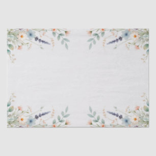 Papel De Seda Aquarela Floral Flores Silvestres Primavera Casame