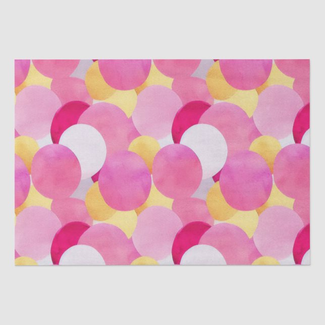 Papel De Seda Aquarela Flores de Primavera Pintadas Vibrantes (Frente )