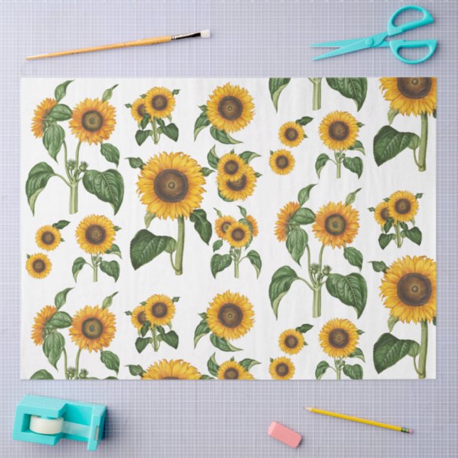 Papel De Seda Aquarela Flores suntuárias Folhagem botânica Verde (Arte )
