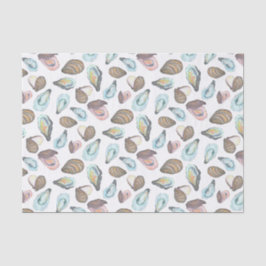 Papel De Seda Aquarela Ostra Costa Marítima