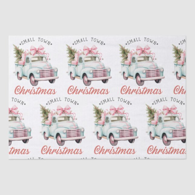 Papel De Seda Aquarela Pequeno Natal (Frente )