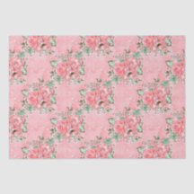 Aquarela Shabby Chic Rosas Cor-de-Rosa e Pontos