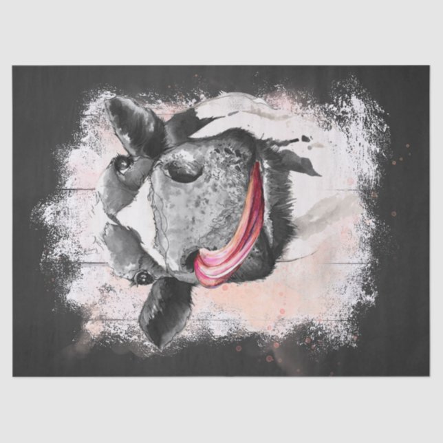 Papel De Seda Aquarela Vaca (Frente )