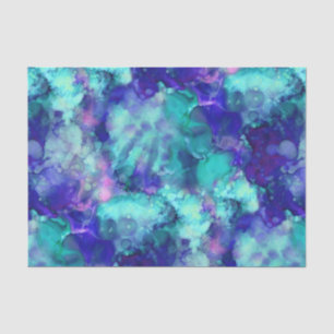 Papel De Seda aquarelas de fantasia azul: