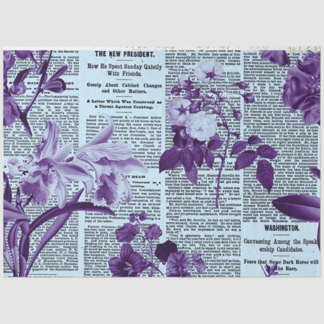 Papel De Seda ** AR23 Flores Vintage Descopagação Vitoriana  (Frente )