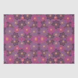 Papel De Seda Árabe Boho Elegante geométrico roxa-rosa marroquin