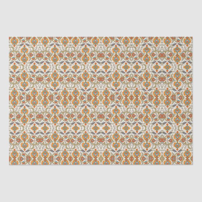 Papel De Seda Arabic Boho Elegant Floral Marroquino (Frente )