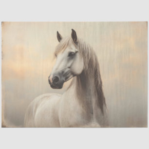 Papel De Seda Arábico com pintura de cavalos desapontada