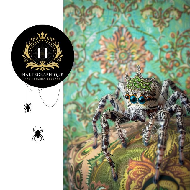 Papel De Seda Aranha-Aranha Floral Crowned Verdes Regal (Criador carregado)