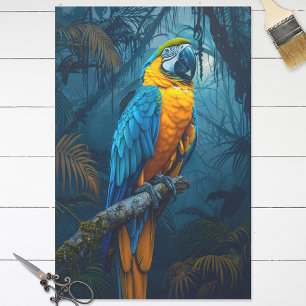 Papel De Seda Arara Papagaio Tropical Decoupage