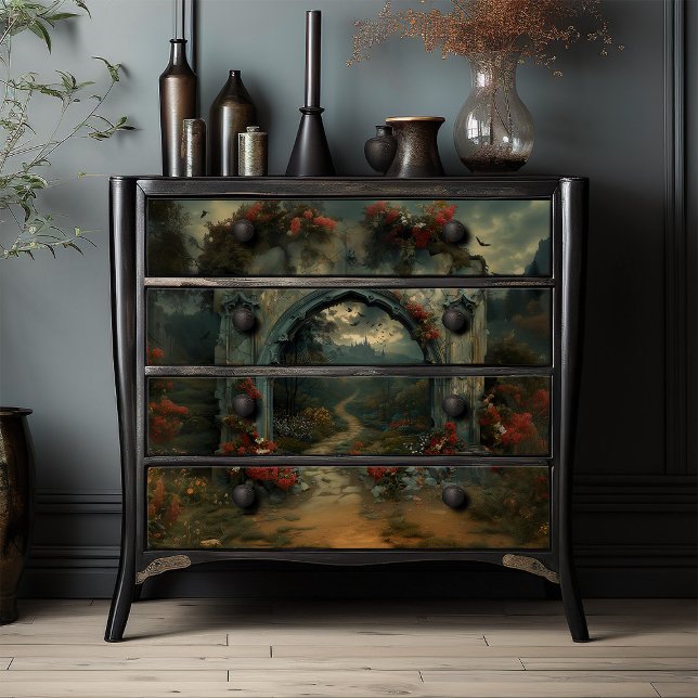 Papel De Seda Arca Gótica do Castelo de Drácula (Criador carregado)