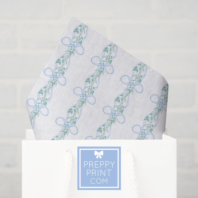 Papel De Seda Arco Azul de Aquarela Natal (Criador carregado)