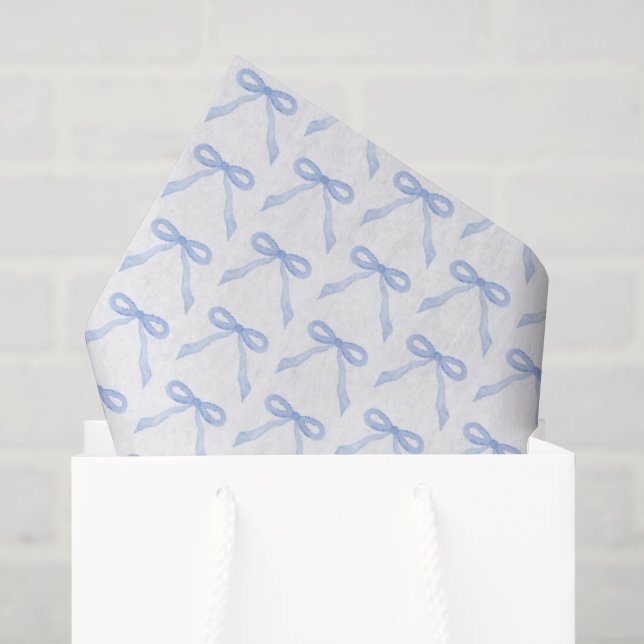 Papel De Seda Arco de aquarela azul (Sacola de presentes)