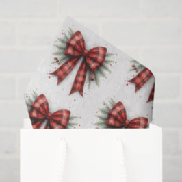 Papel De Seda Arco de Natal Vermelho em Aquarela