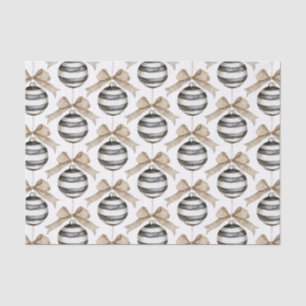 Papel De Seda Arco de ornamento Black White Stripes