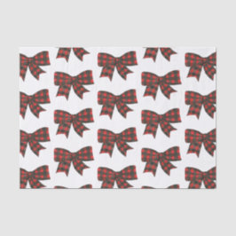 Papel De Seda Arco de Xadrez Vermelho e Buffalo Preto