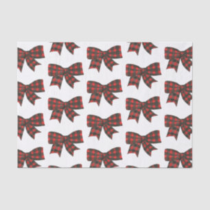 Papel De Seda Arco de Xadrez Vermelho e Buffalo Preto