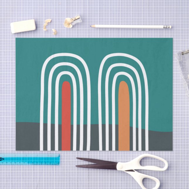 Papel De Seda Arco-íris boêmico cores trabalho de arte (Arte )