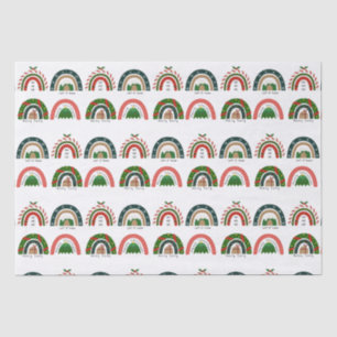 Papel De Seda Arco-Íris de Natal Deixe nevar