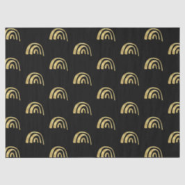 Papel De Seda Arco-íris dourado e preto