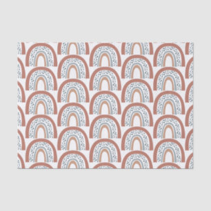 Papel De Seda Arco-Íris Neutro Cute Moderno Boho