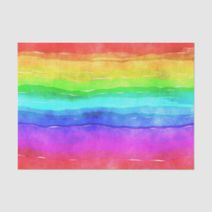 Papel De Seda Arco-Íris Pintado