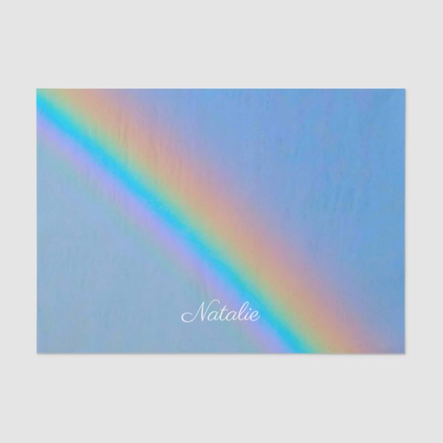 Papel De Seda Arco-íris real natural personalizado (Frente )