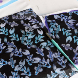 Papel De Seda Arco-Íris Roxo Koi Pond Art Cois Padrão de peixe