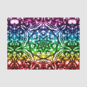 Papel De Seda Arco-íris Tie Dye Mandala Estrela Festa de Anivers