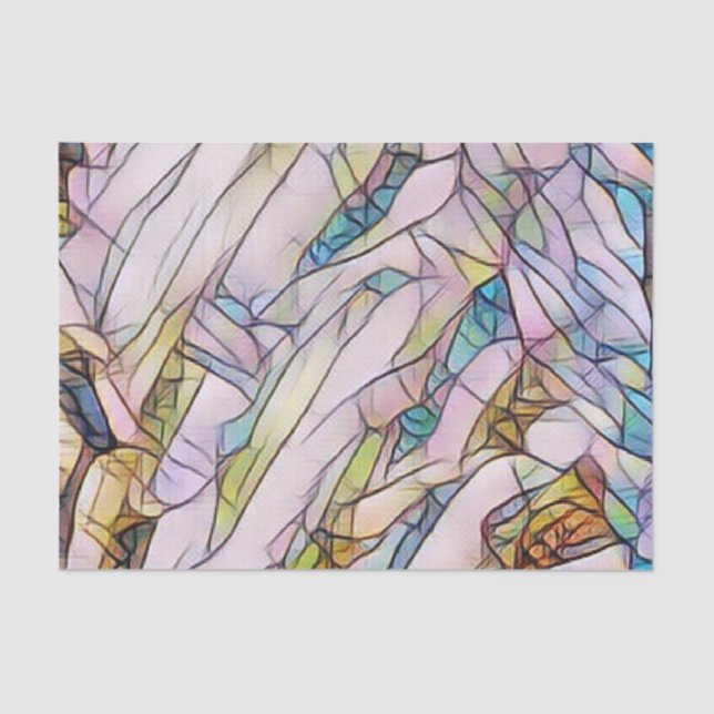 Papel De Seda Arco-Íris Vidro Estreito (Frente )